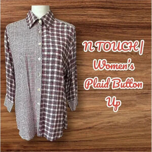 N TOUCH | Women’s Plaid Button Up | NWT!